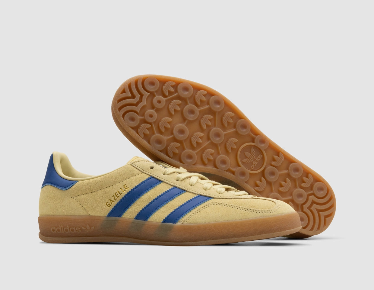 adidas Originals Gazelle Indoor Powder Yellow / Team Royal Blue - Footwear White