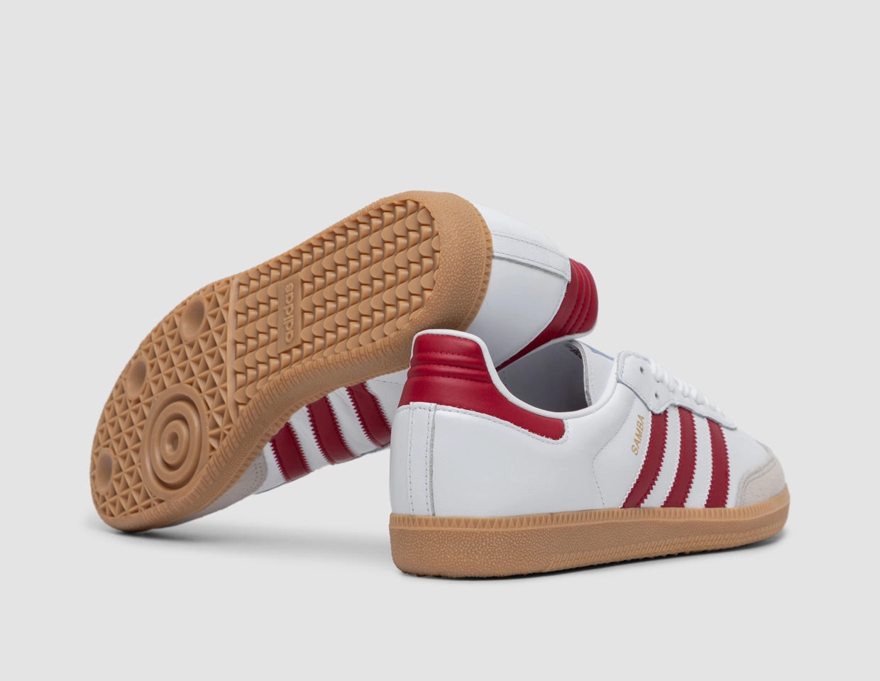 adidas Originals Samba OG White / Collegiate Burgundy - Gum