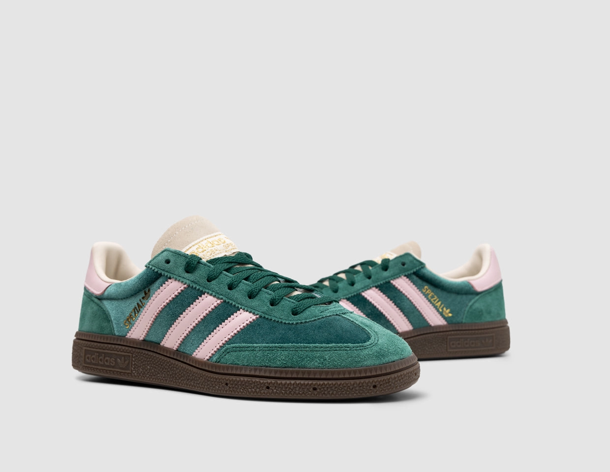 adidas Originals Women's Handball Spezial Collegiate Green / Clear Pink - Cream White