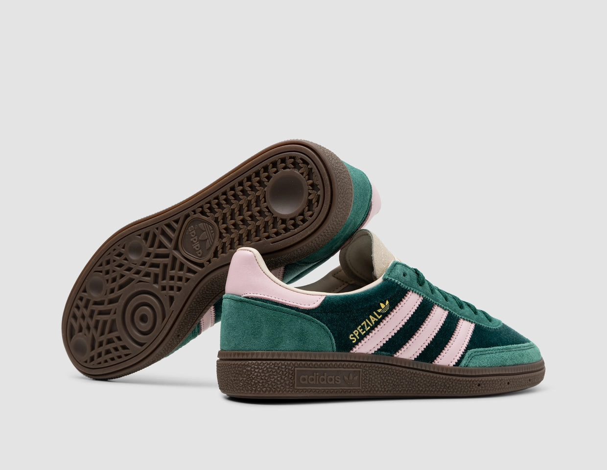 adidas Originals Women's Handball Spezial Collegiate Green / Clear Pink - Cream White