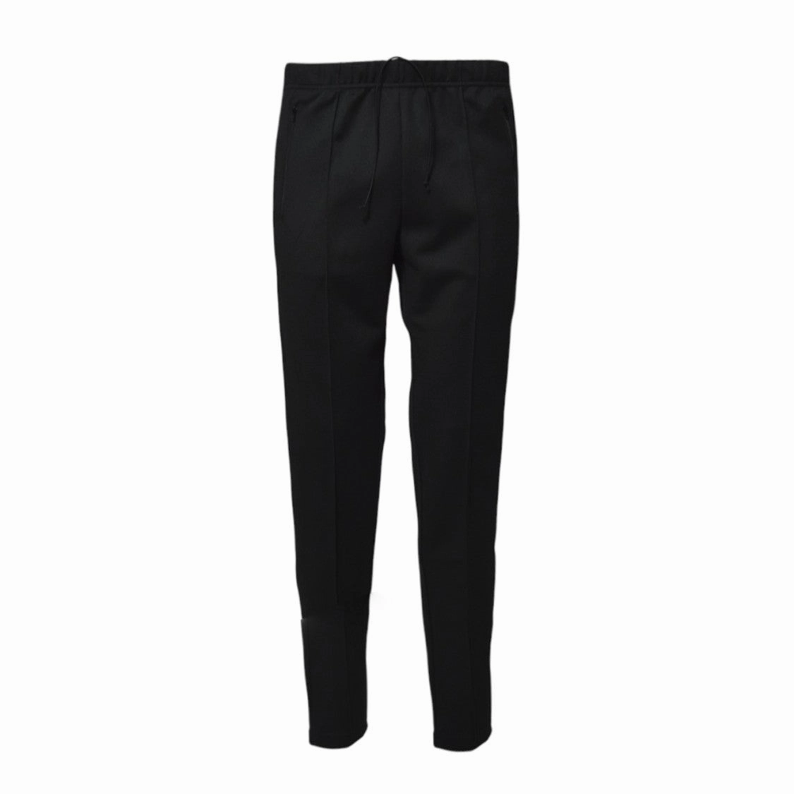Black Jersey Track Pants With Side Band