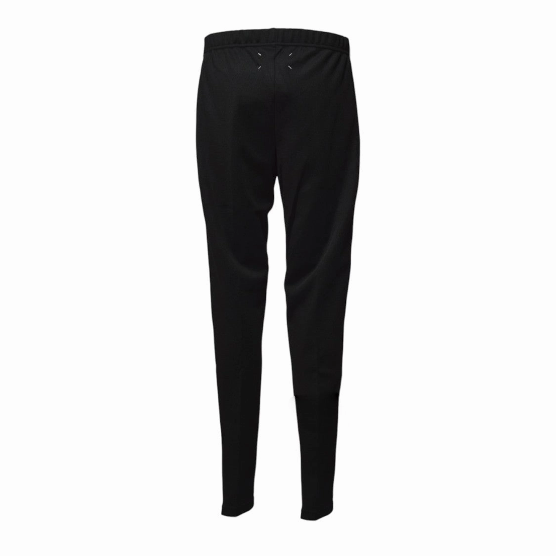 Black Jersey Track Pants With Side Band