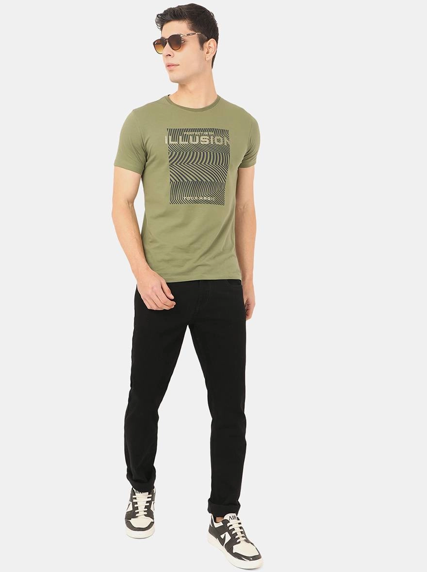 Black Solid Straight Fit Jeans | Greenfibre