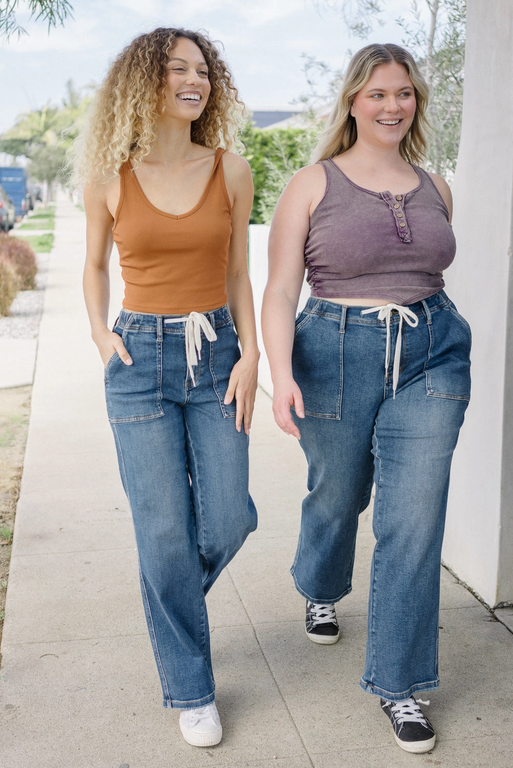 Blair High Rise Drawstring Wide Leg - PLUS