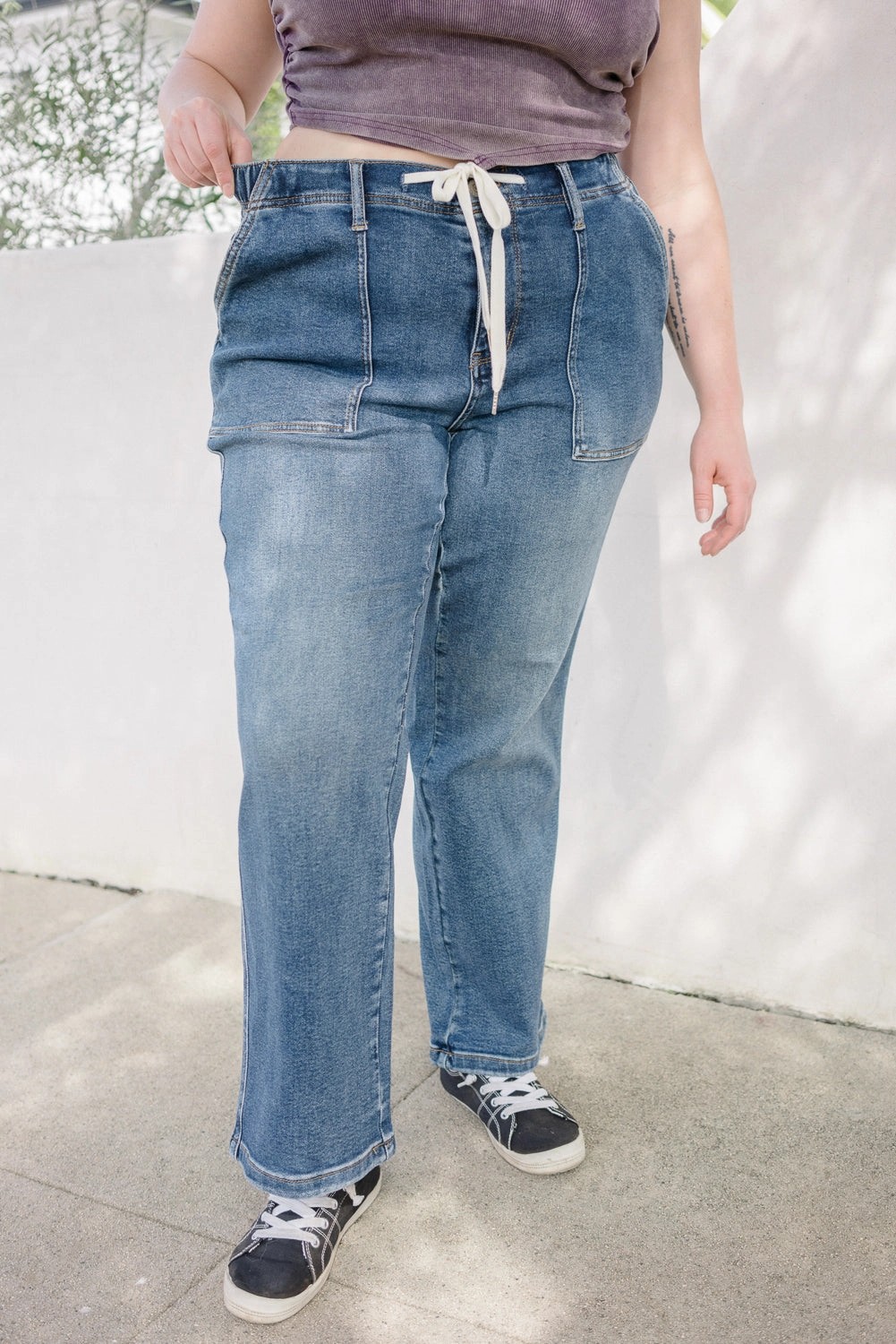 Blair High Rise Drawstring Wide Leg - PLUS