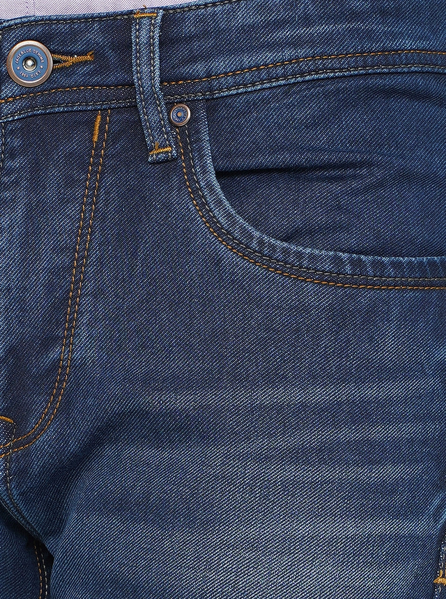 Blue Washed Rider Fit Jeans | JadeBlue