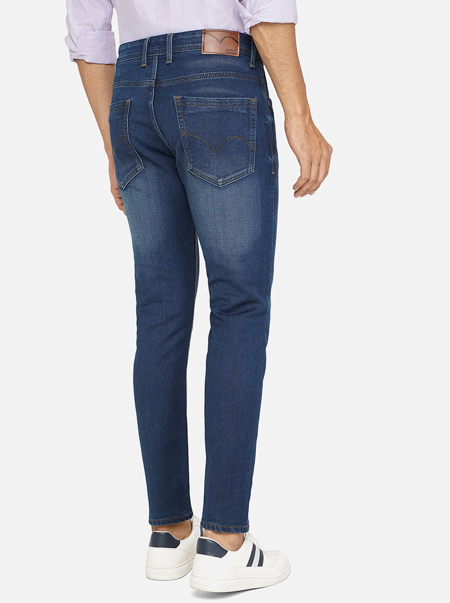 Blue Washed Rider Fit Jeans | JadeBlue