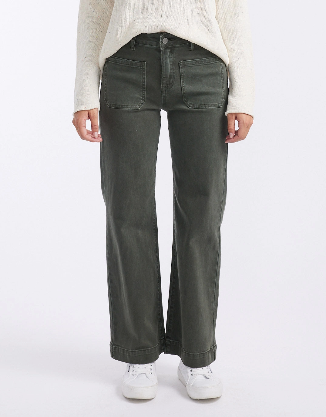 Bobbi 7/8 Denim Jeans - Military