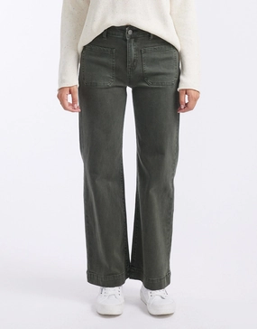 Bobbi 7/8 Denim Jeans - Military