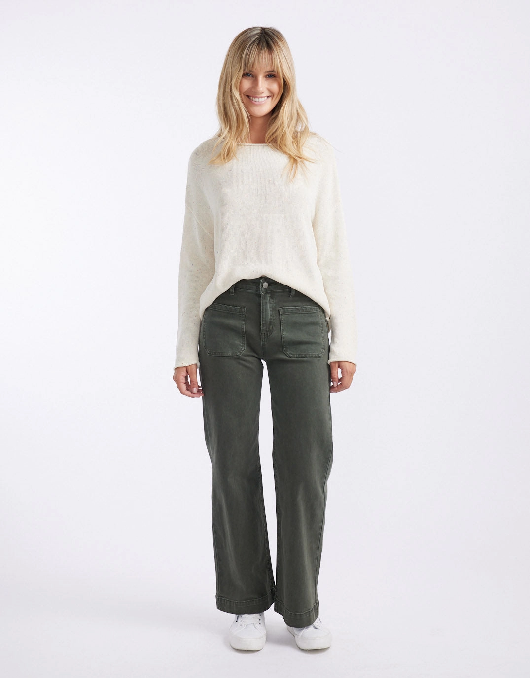 Bobbi 7/8 Denim Jeans - Military