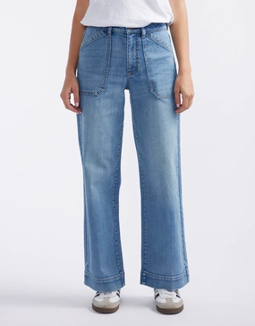 Catalina Wide Leg Jeans - Mid Wash