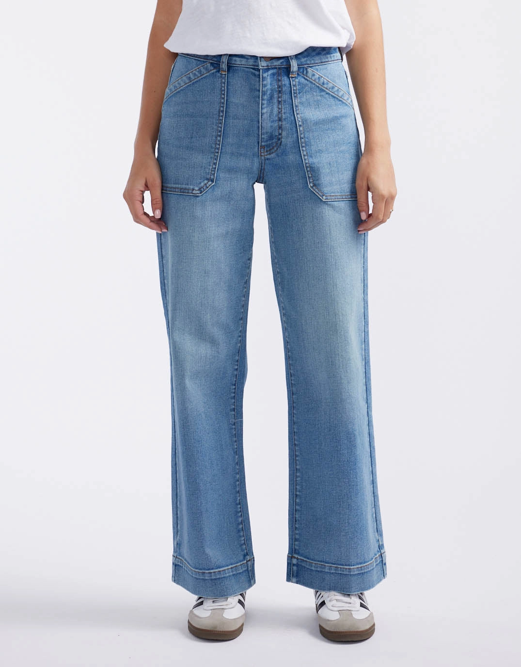Catalina Wide Leg Jeans - Mid Wash