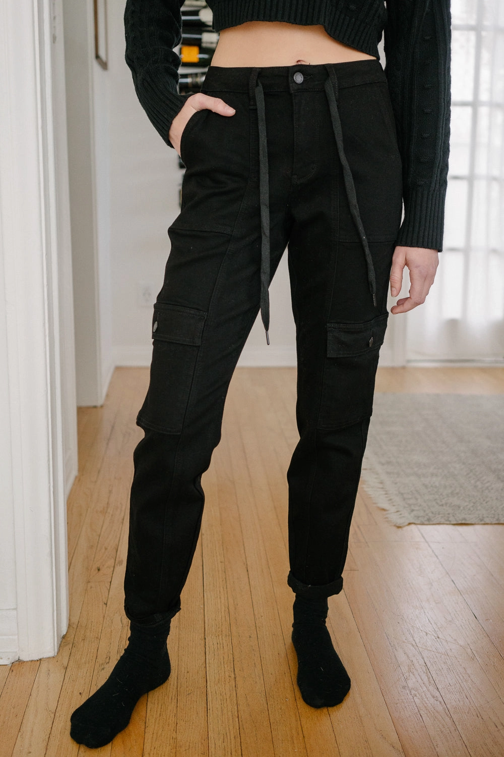Celeste High Rise Cuffed Cargo Joggers