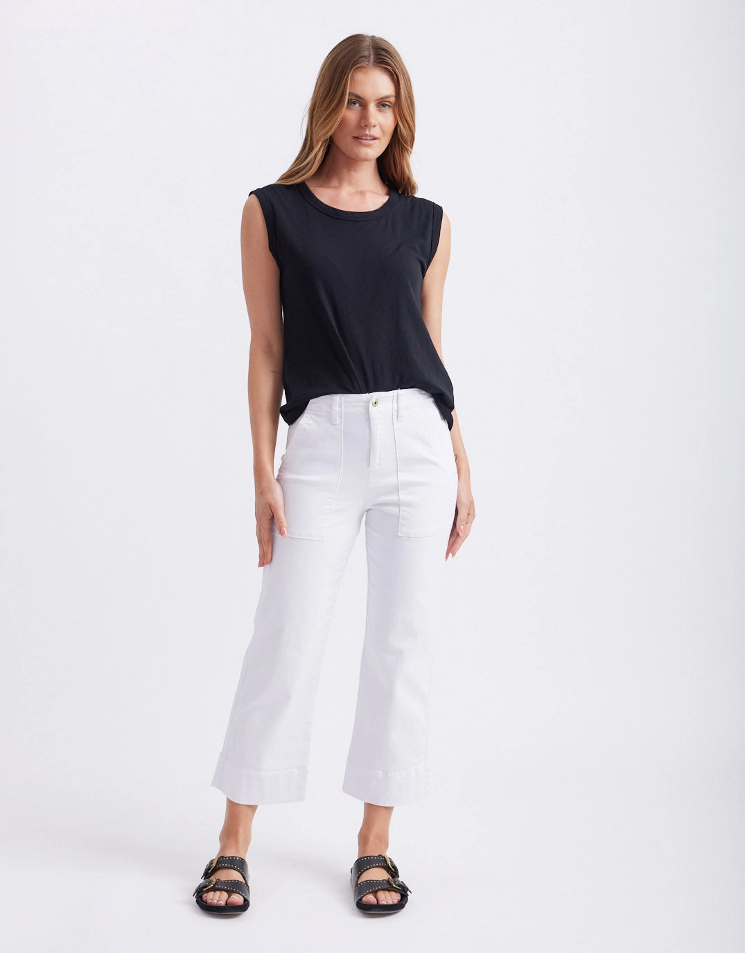 Celeste Wide Leg Jeans - Snow White
