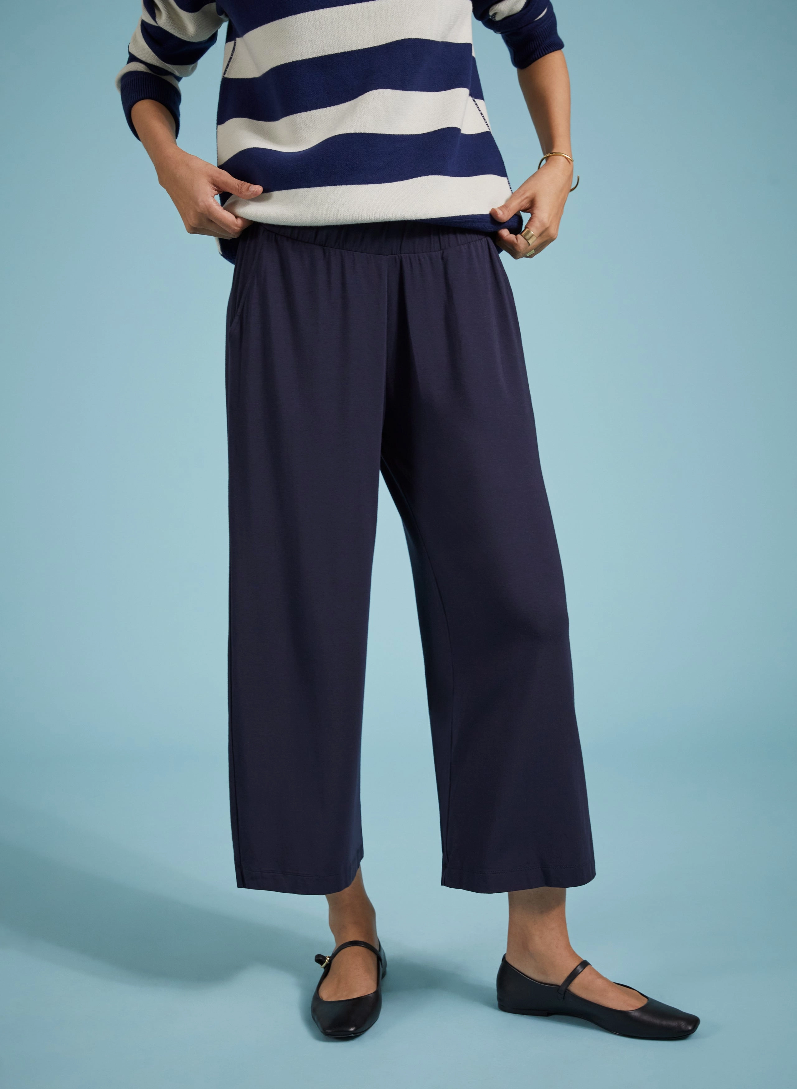 Cropped Palazzo Trousers