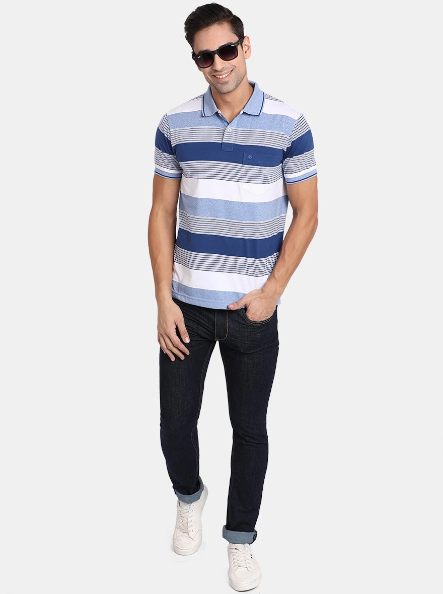 Dark Blue Solid Narrow Fit Jeans | Greenfibre