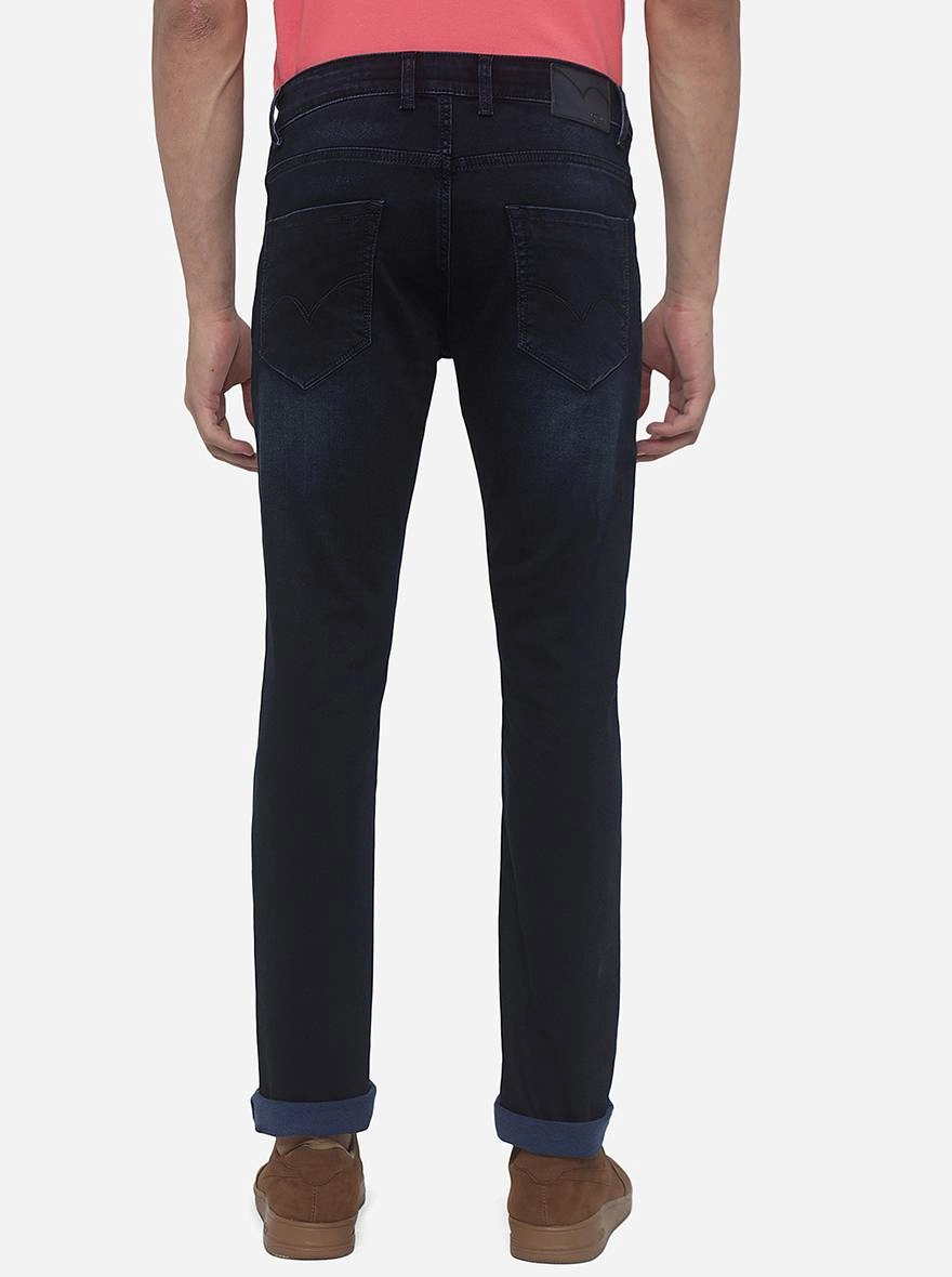 Dark Blue Washed Slim Fit Jeans | JadeBlue