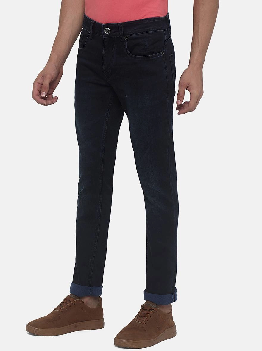 Dark Blue Washed Slim Fit Jeans | JadeBlue