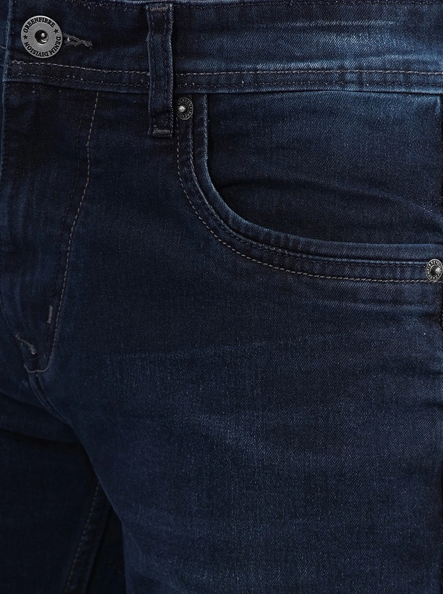 Denim Blue Washed Narrow Fit Jeans | Greenfibre