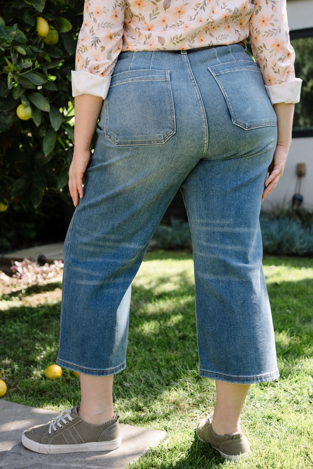 Georgia High Rise Utility Pockets Cropped Wide Leg - PLUS
