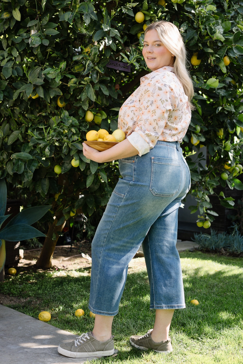 Georgia High Rise Utility Pockets Cropped Wide Leg - PLUS