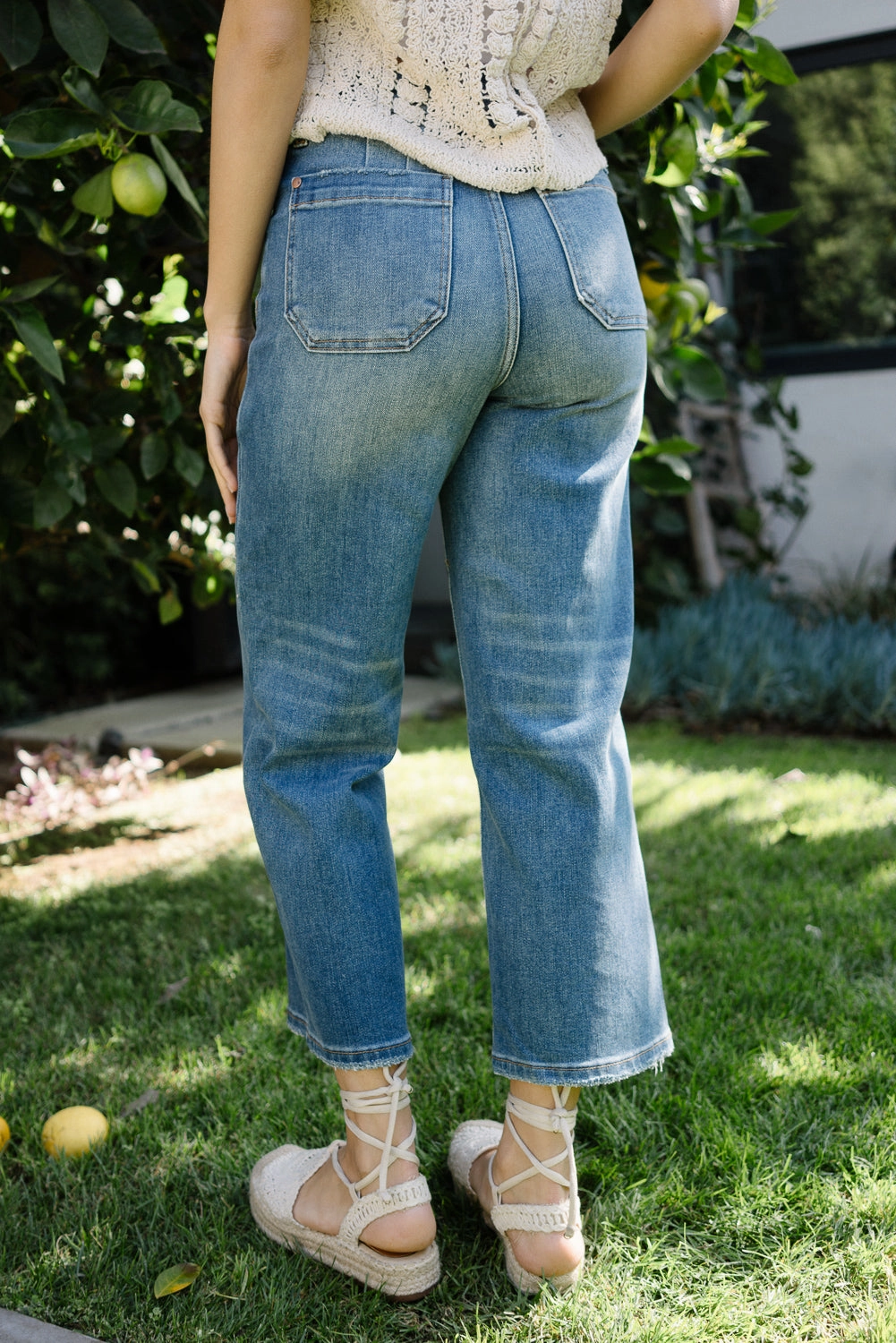 Georgia High Rise Utility Pockets Cropped Wide Leg