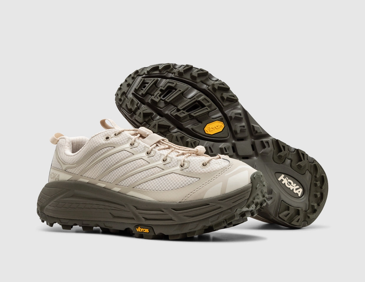 Hoka Mafate Three2 Oat Milk / Eucalyptus