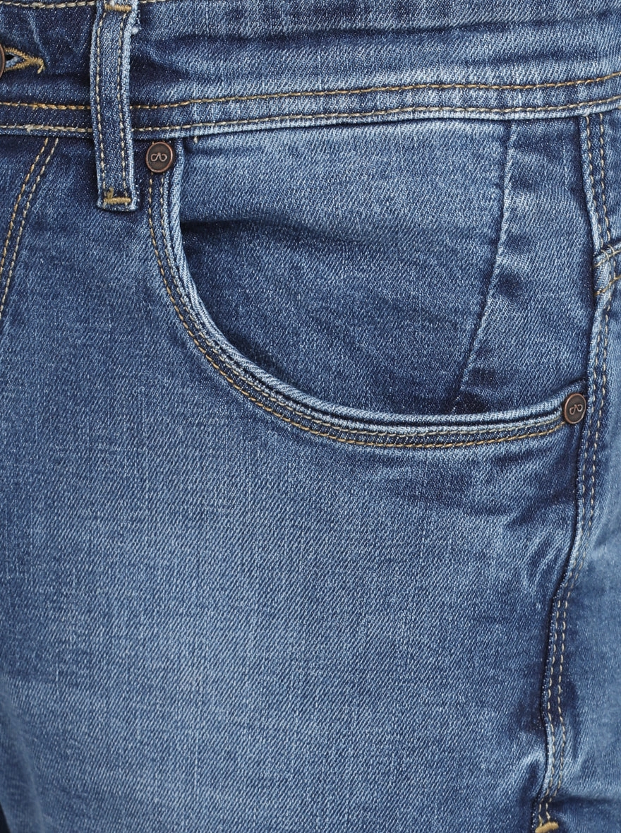 Indigo Blue Washed Straight Fit Jeans | JadeBlue