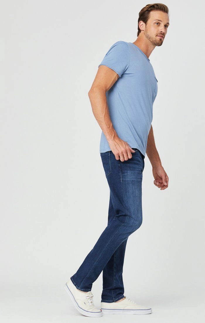JAKE SLIM LEG JEANS IN DARK INDIGO ATHLETIC
