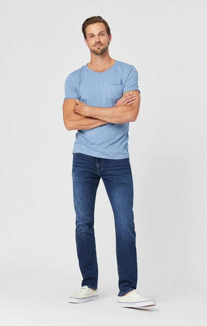 JAKE SLIM LEG JEANS IN DARK INDIGO ATHLETIC