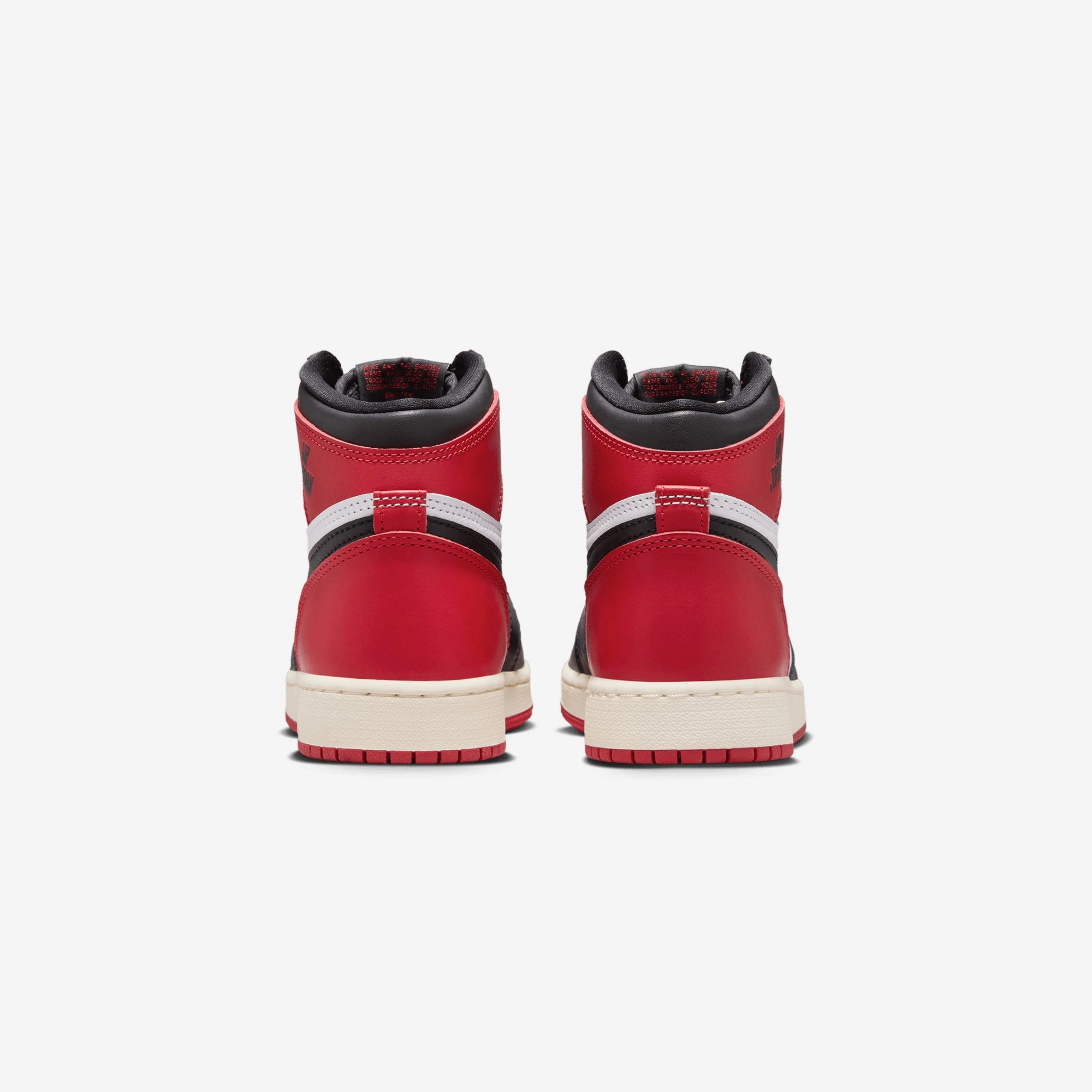 JORDAN | AIR JORDAN 1 HIGH OG (GS) BLACK TOE { WHITE/BLACK-VARSITY RED-SAIL