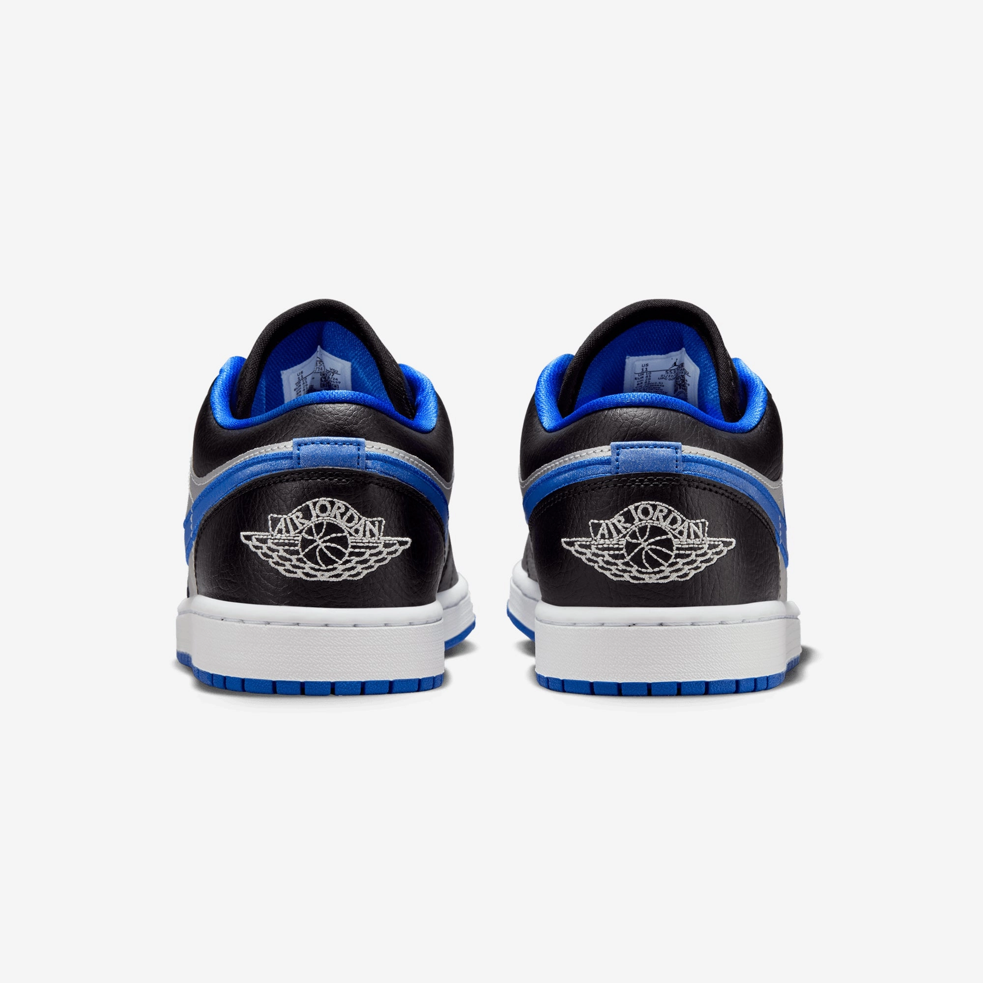 JORDAN | AIR JORDAN 1 LOW { BLACK/WHITE-GAME ROYAL-MTLC PLATINUM