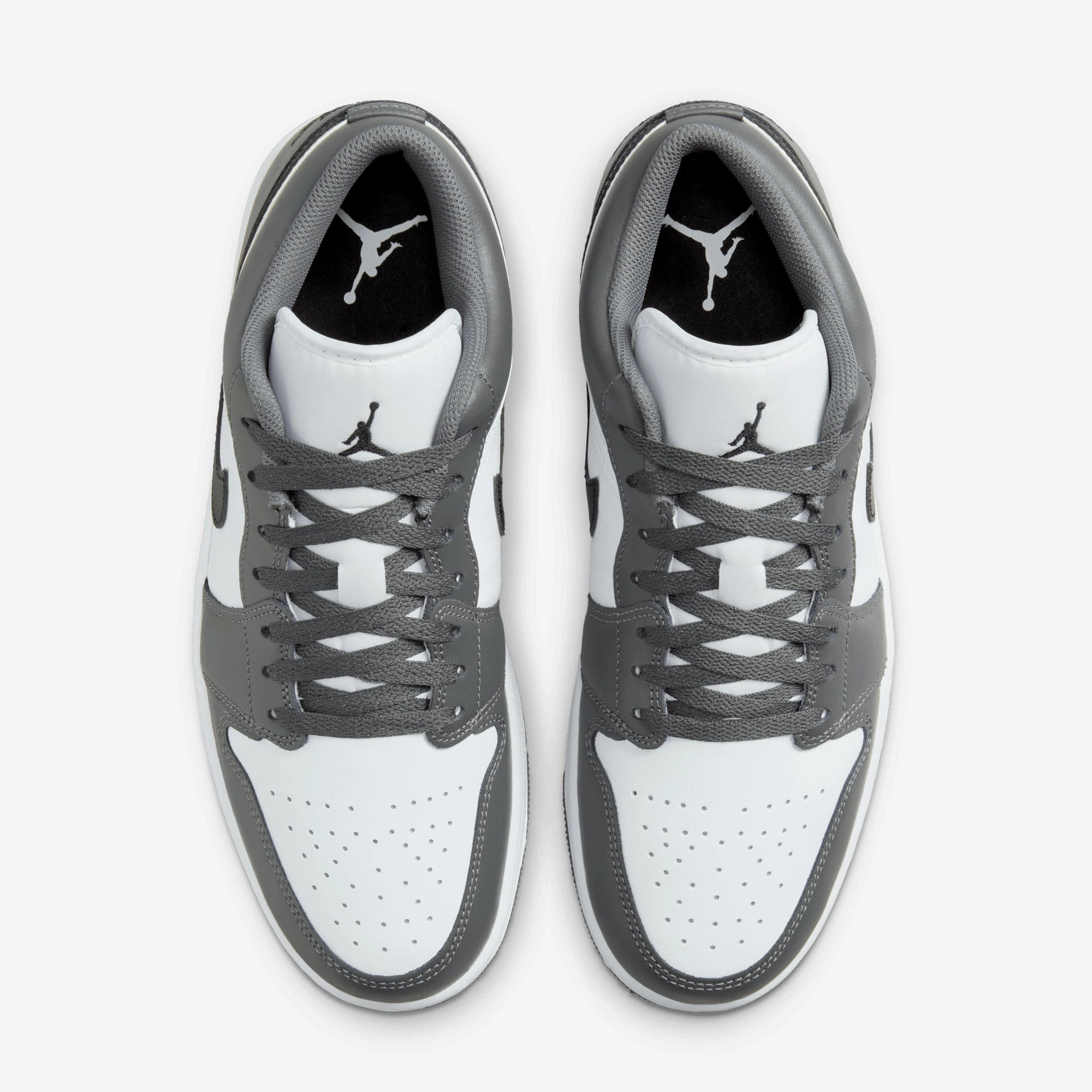 JORDAN | AIR JORDAN 1 LOW { WHITE/BLACK-IRON GREY