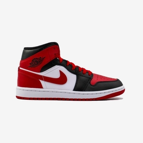 Jordan | AIR JORDAN 1 MID  { BLACK/GYM RED-WHITE