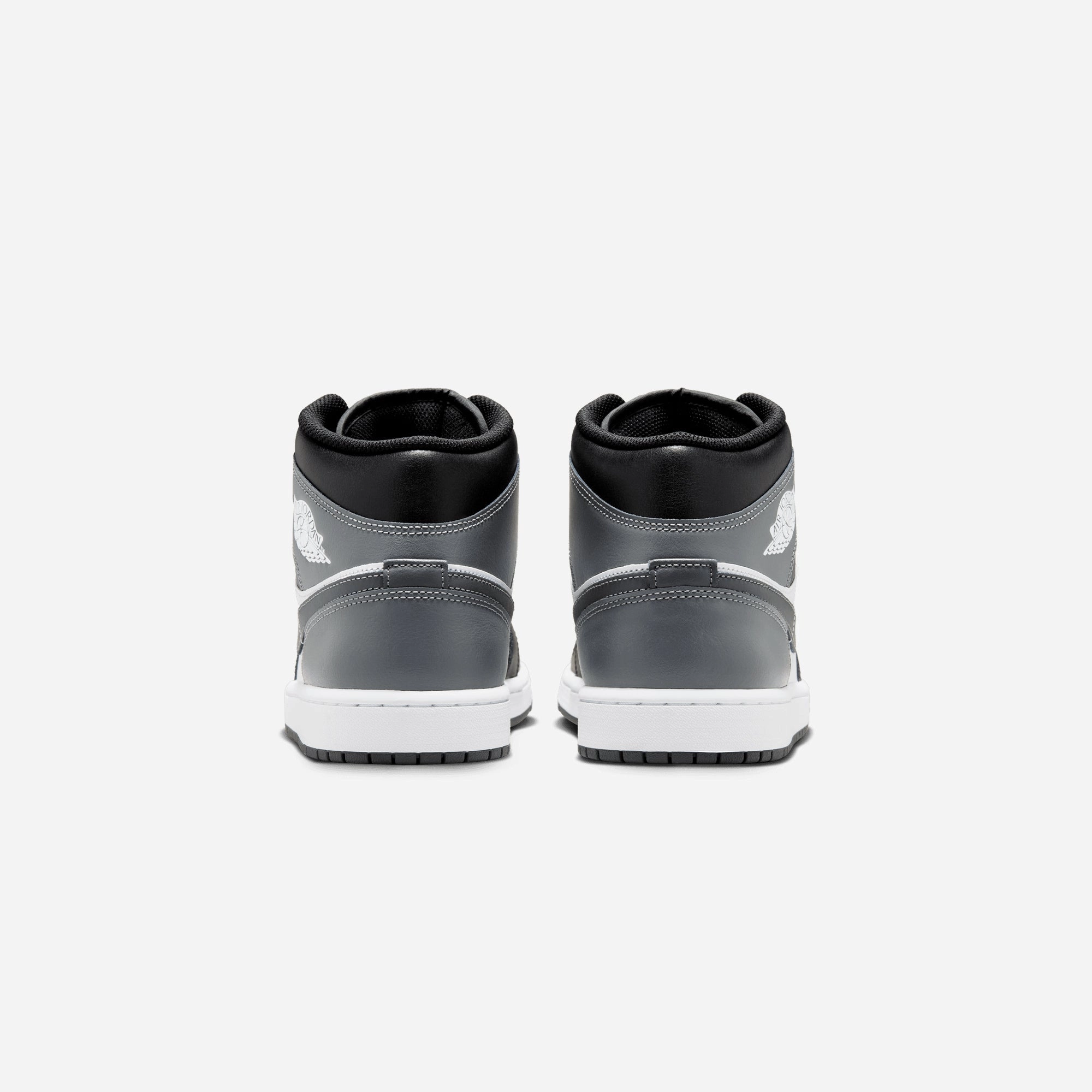 JORDAN | AIR JORDAN 1 MID { BLACK/IRON GREY-WHITE