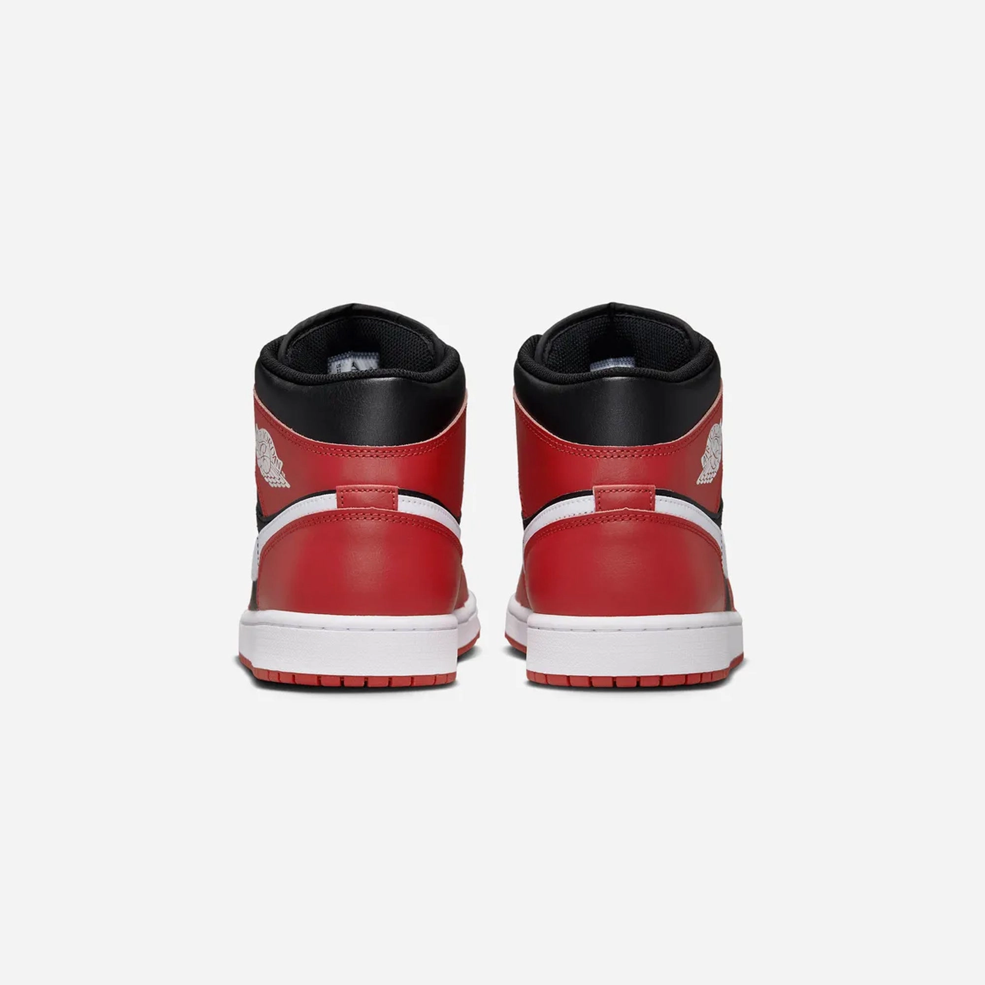 JORDAN | AIR JORDAN 1 MID { BLACK/WHITE-GYM RED