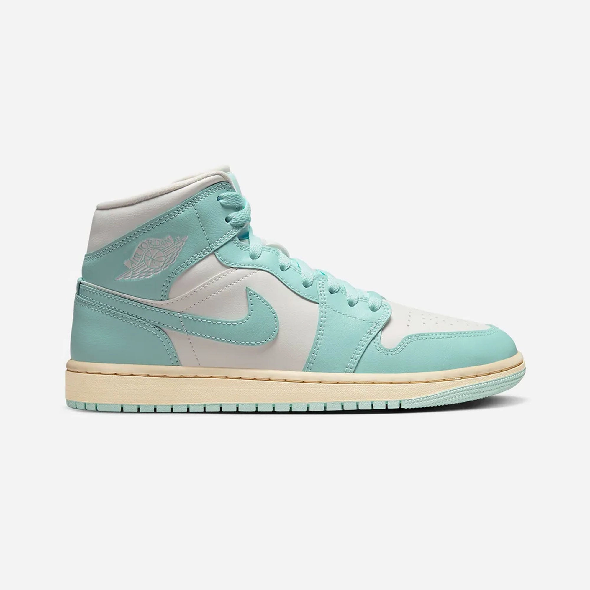 JORDAN | AIR JORDAN 1 MID { SAIL/LIGHT DEW-MUSLIN
