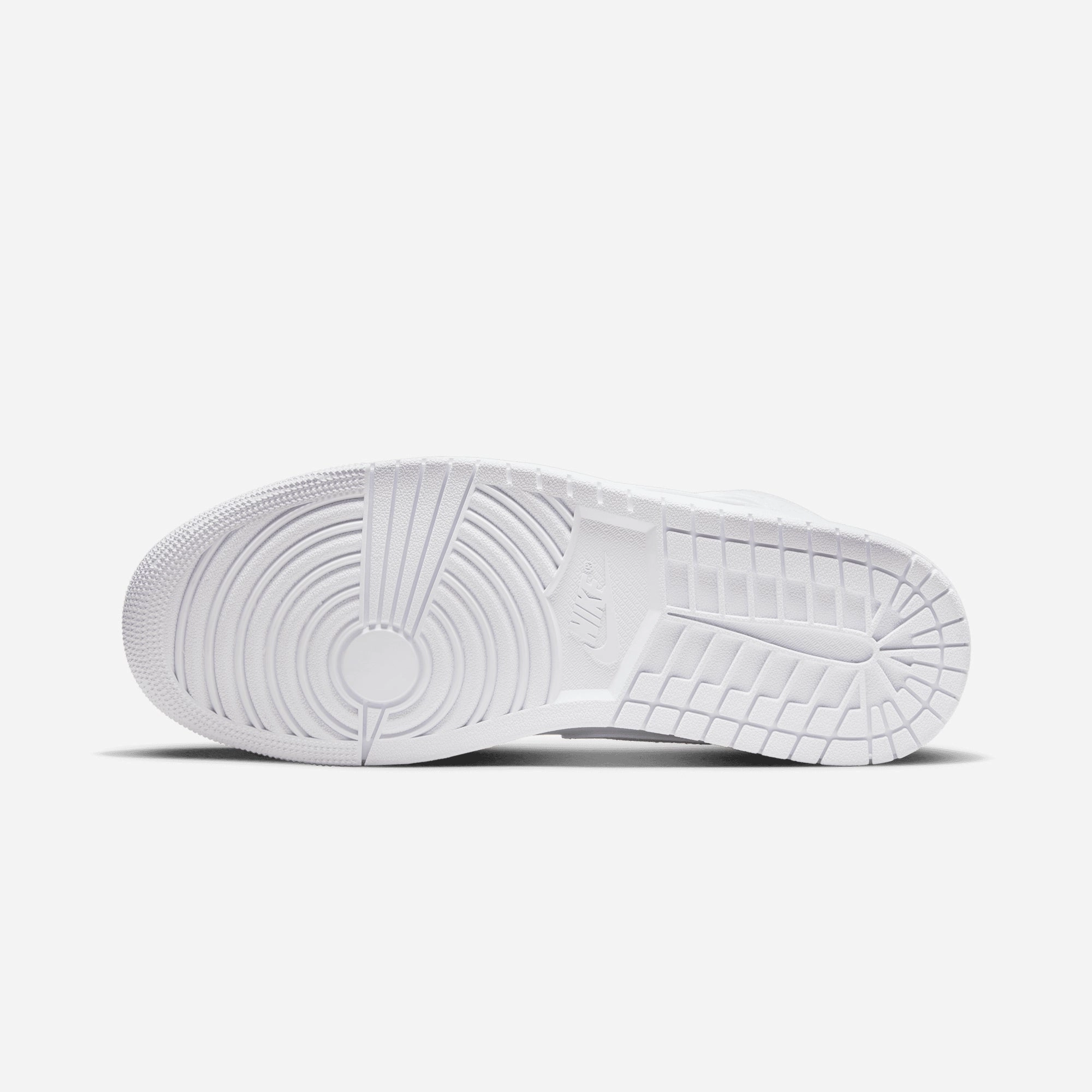JORDAN | AIR JORDAN 1 MID { WHITE/WHITE-WHITE