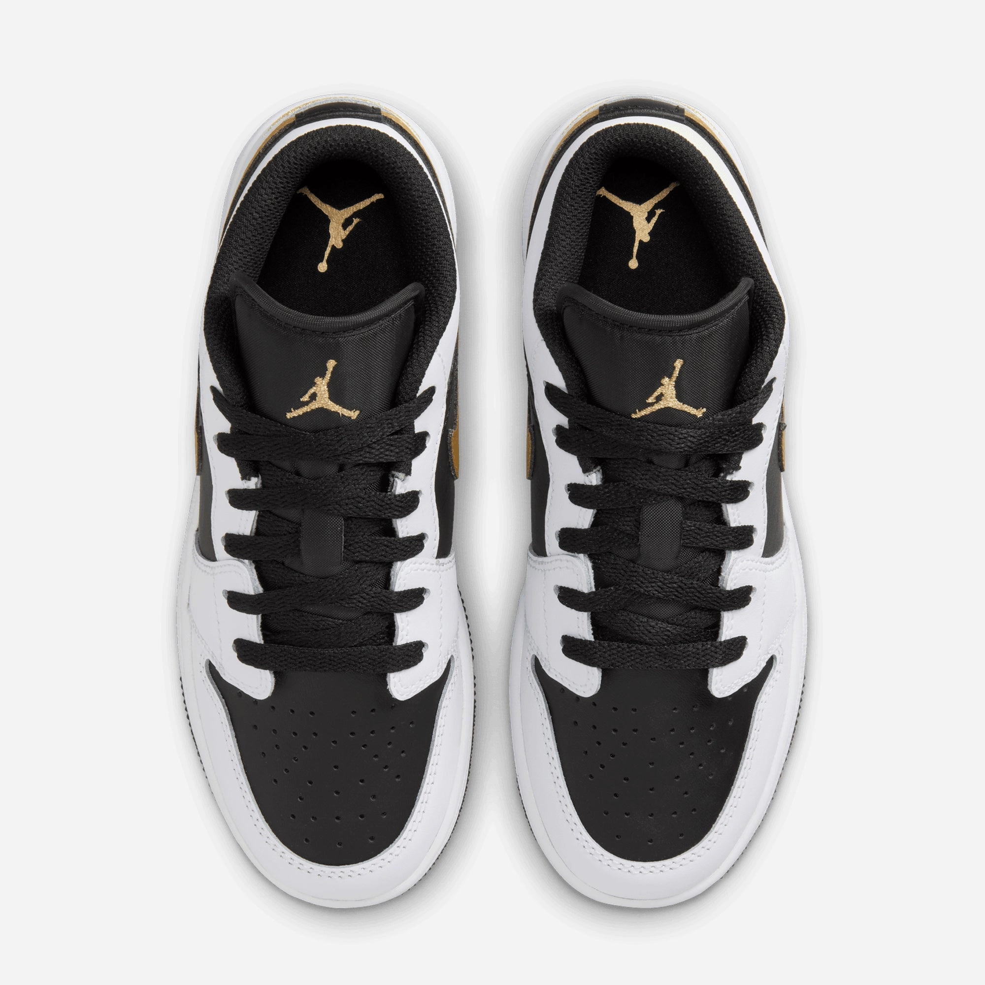 JORDAN | AIR JORDAN LOW 1 (GS) { WHITE/METALLIC GOLD-BLACK