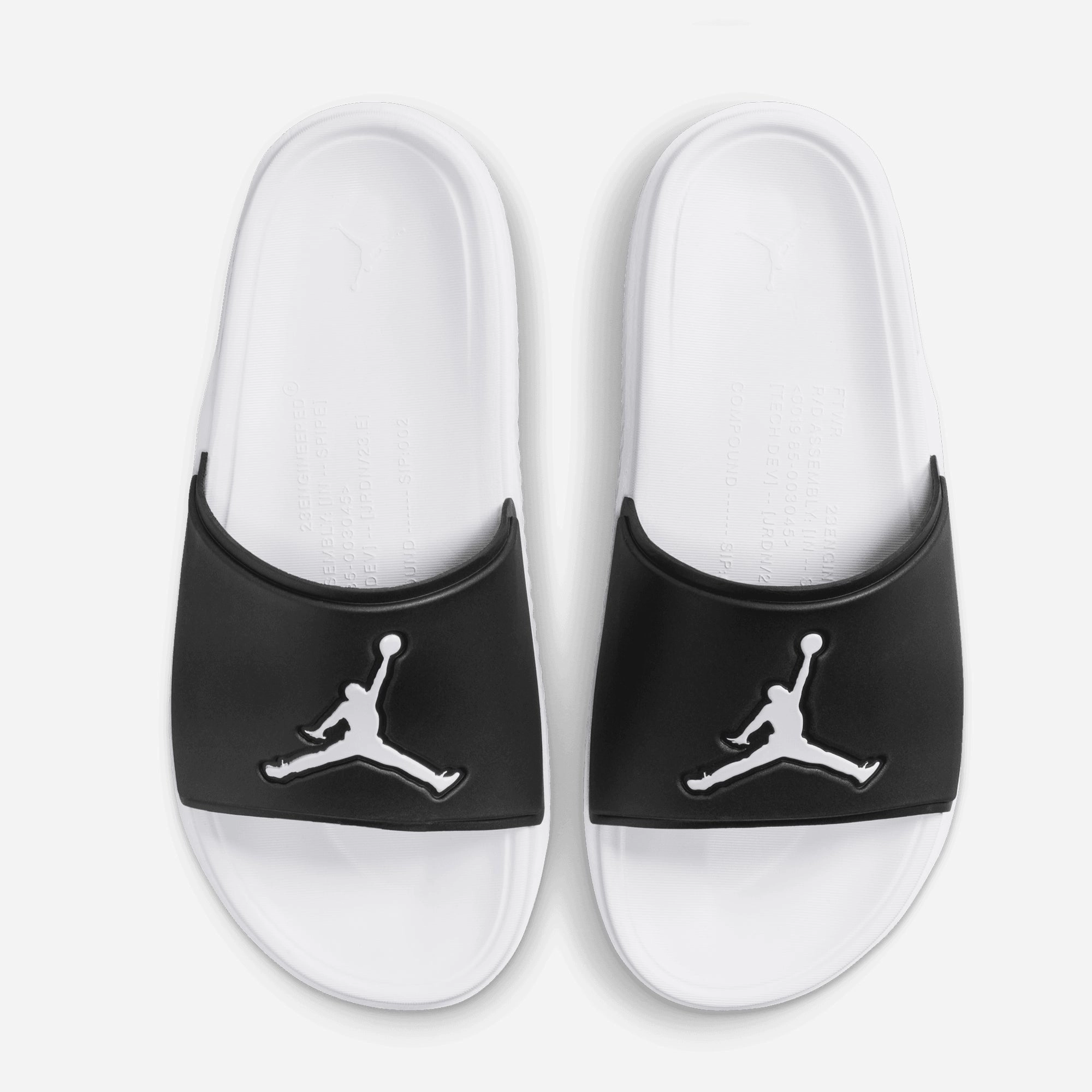 JORDAN | PARIS SAINT-GERMAIN JUMPMAN SLIDES { BLACK/WHITE-WHITE