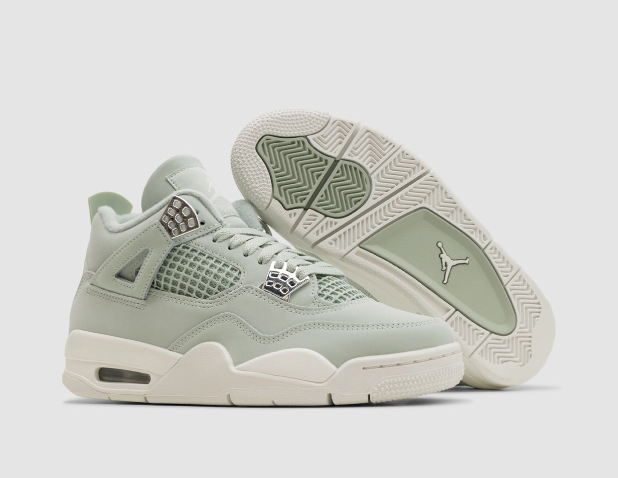 Jordan Women's 4 Retro Seafoam / Sail - Metallic Silver