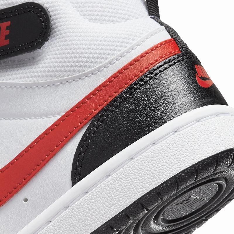 Kid's Grade School Court Borough Mid 2 White/Red/Black