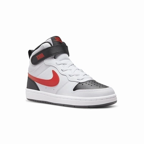 Kid's Preschool Court Borough Mid 2 White/Red/Black