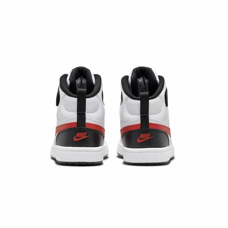 Kid's Preschool Court Borough Mid 2 White/Red/Black