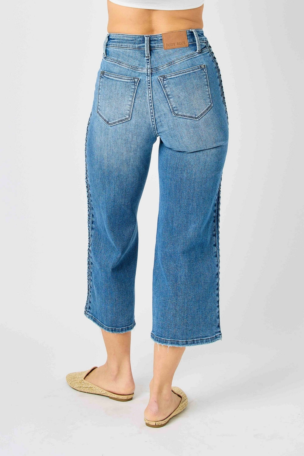 Laura High Rise Braid SS Detail Crop Wide - PLUS
