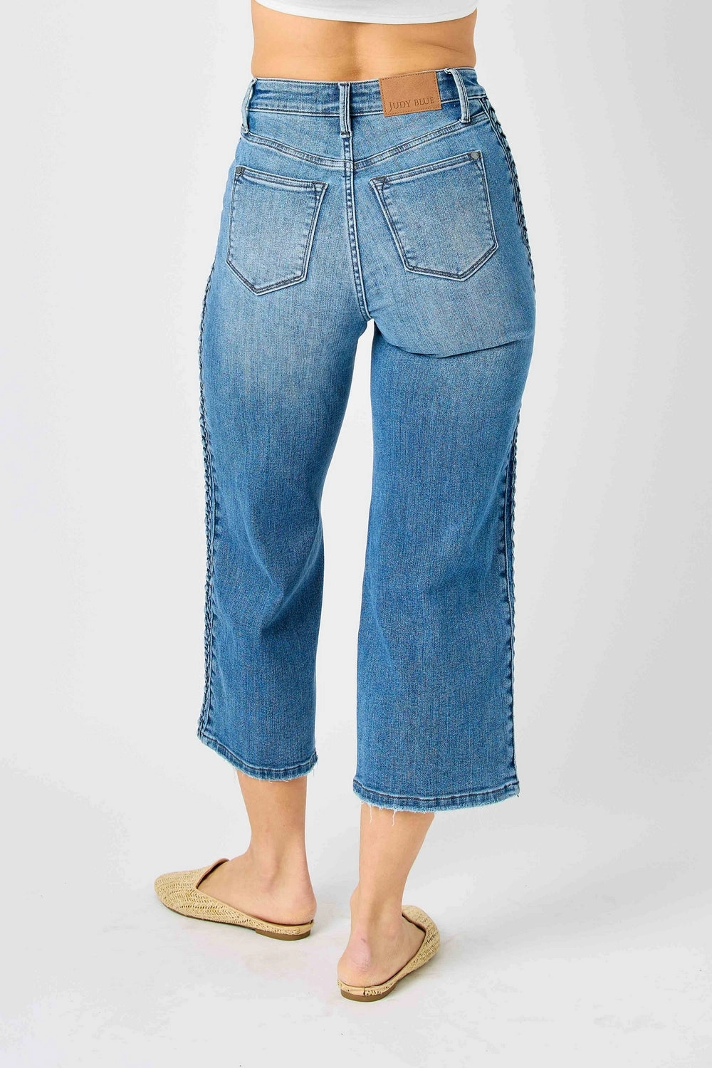 Laura High Rise Braid SS Detail Crop Wide