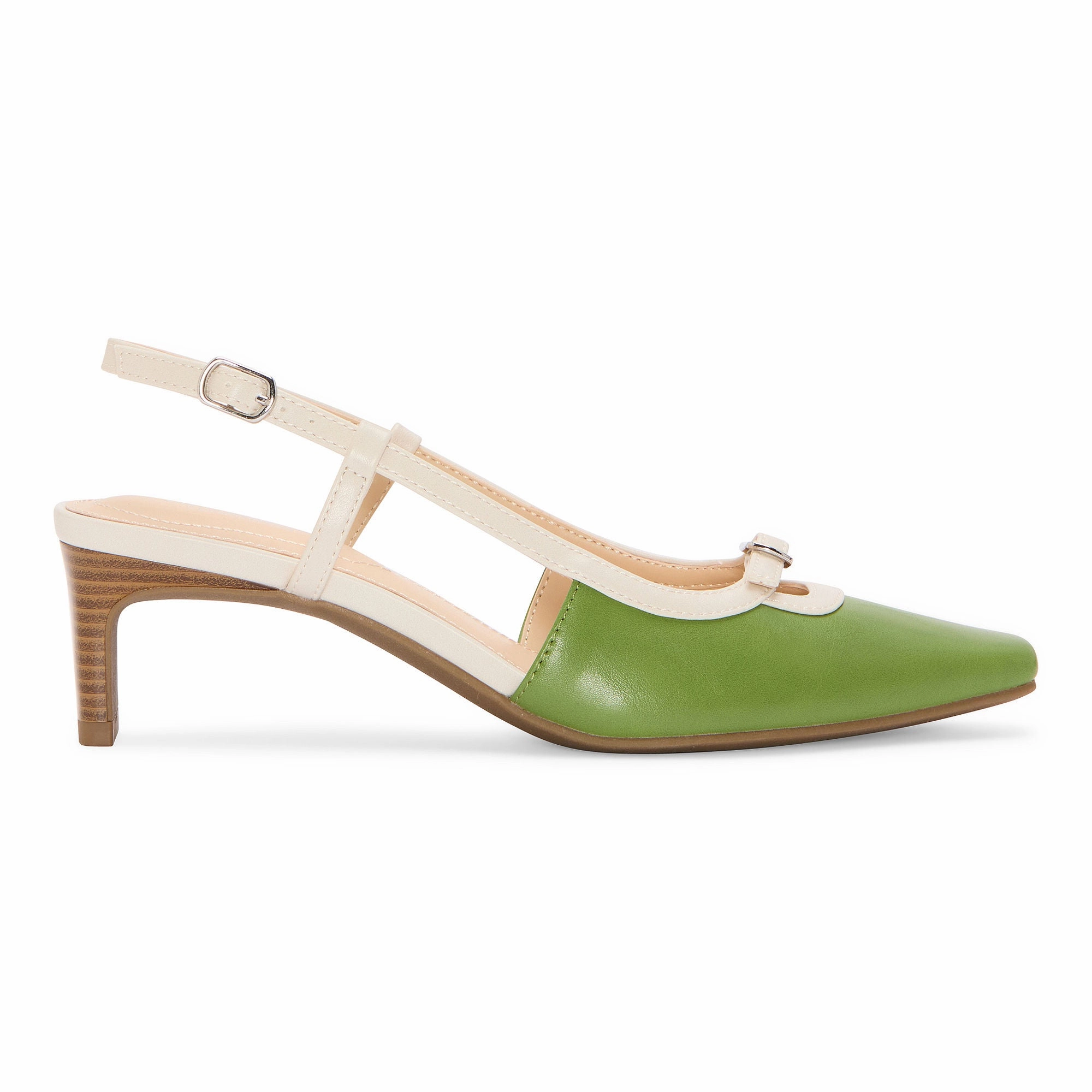 Liz Claiborne Womens Riverview Spool Heel Pumps - GREEN 8 1/2 MEDIUM