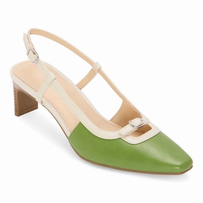 Liz Claiborne Womens Riverview Spool Heel Pumps - GREEN 8 1/2 MEDIUM