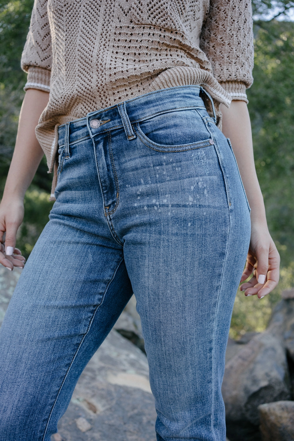 Margot High Rise Bleach Splash Boyfriend Jeans