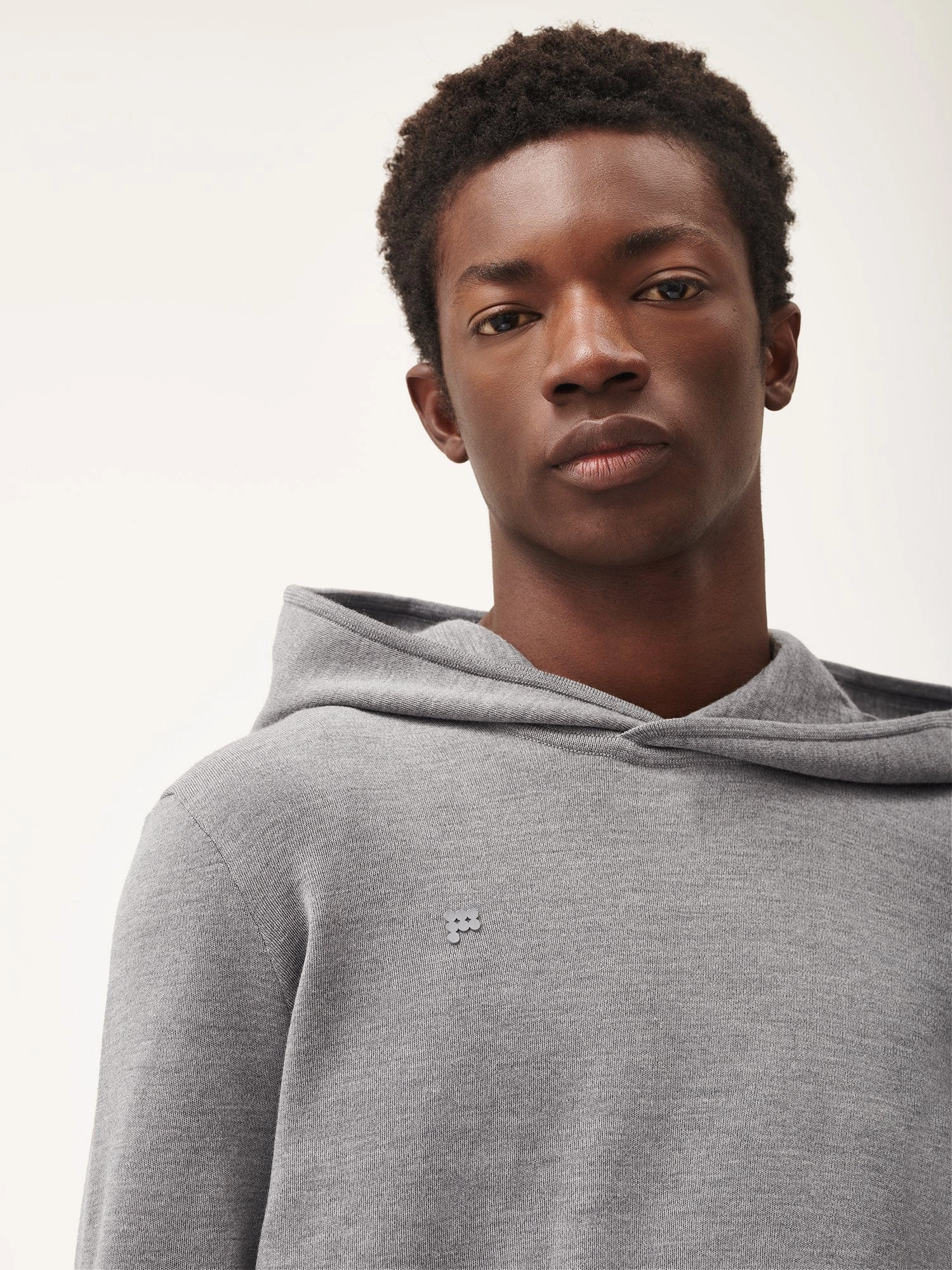 Mens DNA Regenerative Merino Wool Hoodie—grey marl